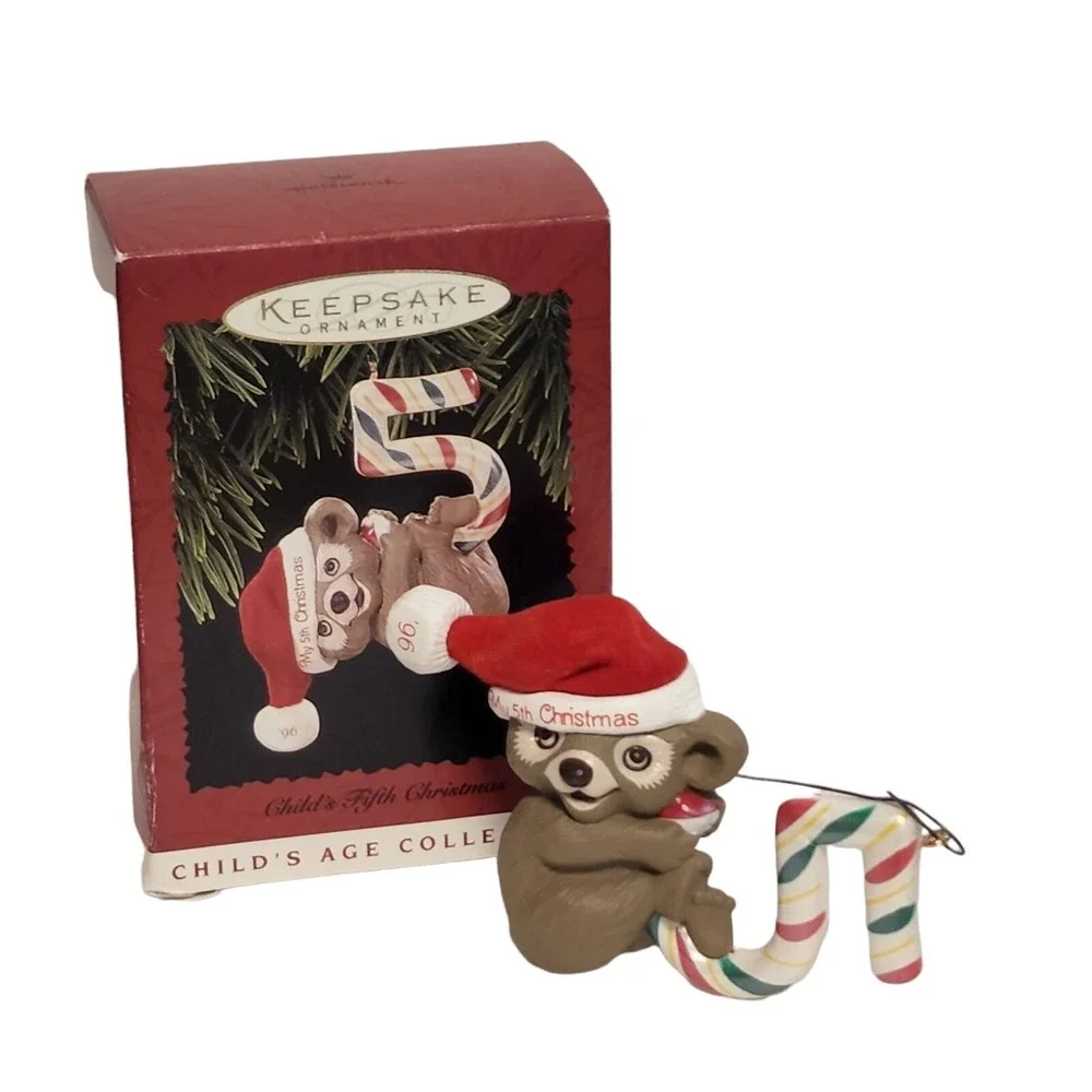 Hallmark Keepsake Ornament Child's Age Collection My 5th‎ Christmas Bear 1996